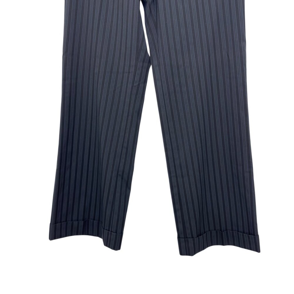 VINTAGE Nine West Cyndi Womens Black/Navy Striped Wide Legs Dress Pants SZ 6 - Picture 13 of 16